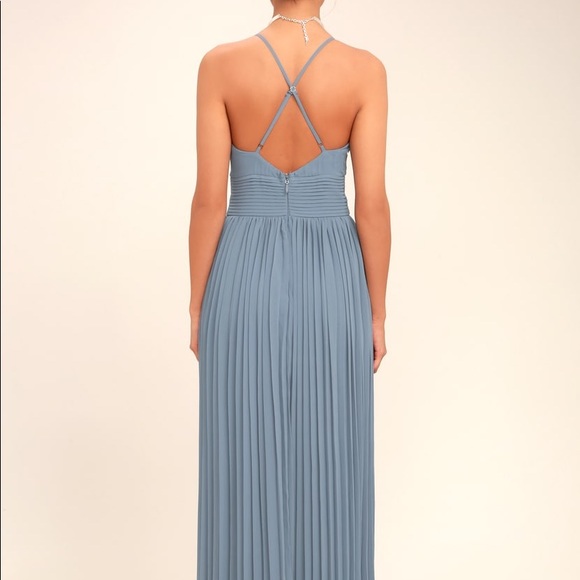 Depths of My Love Dusty Blue Maxi Dress - Picture 3 of 7